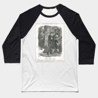 Jack the Ripper Punch Cartoon Whitechapel 1888 Baseball T-Shirt